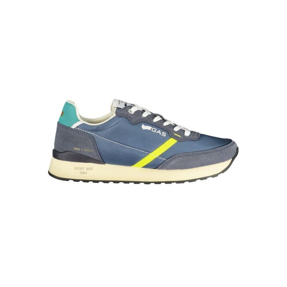Gas Blue Polyester Men Men's Sneaker
